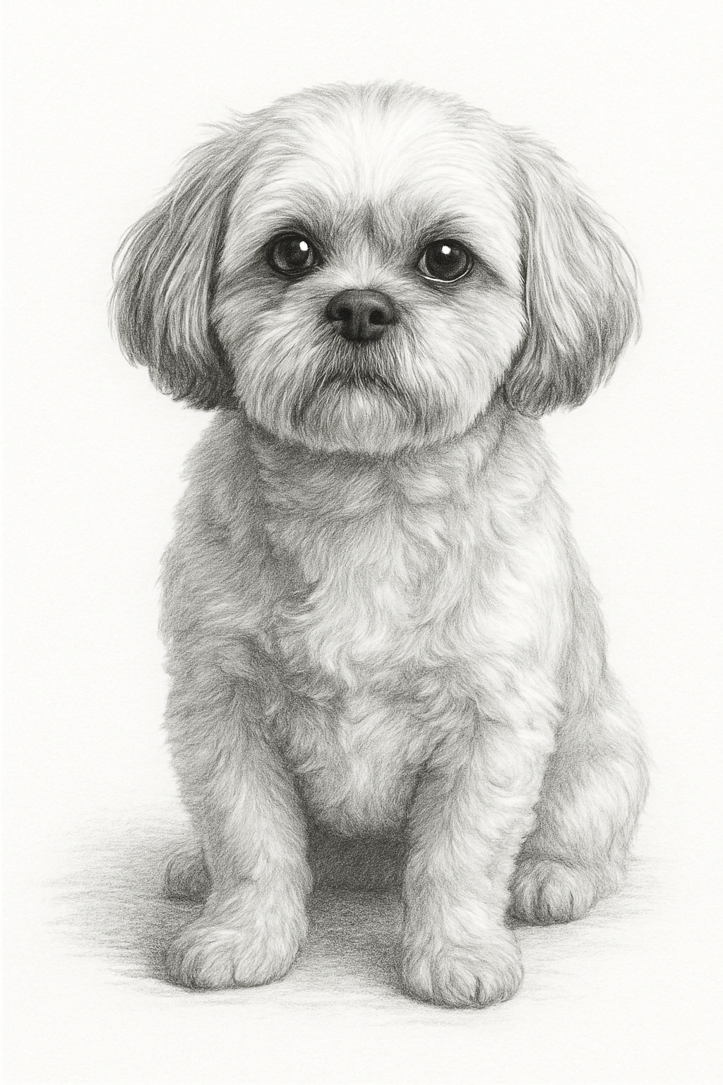Custom pet portrait of dog by The Family Portrait Company